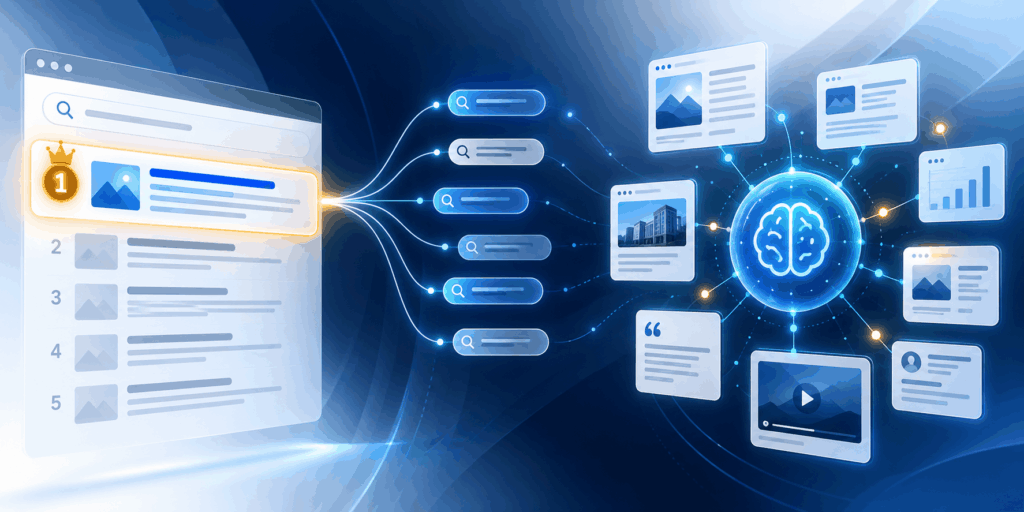 Visual guide detailing methods for leveraging Google SEO to improve business performance and attract more customers.