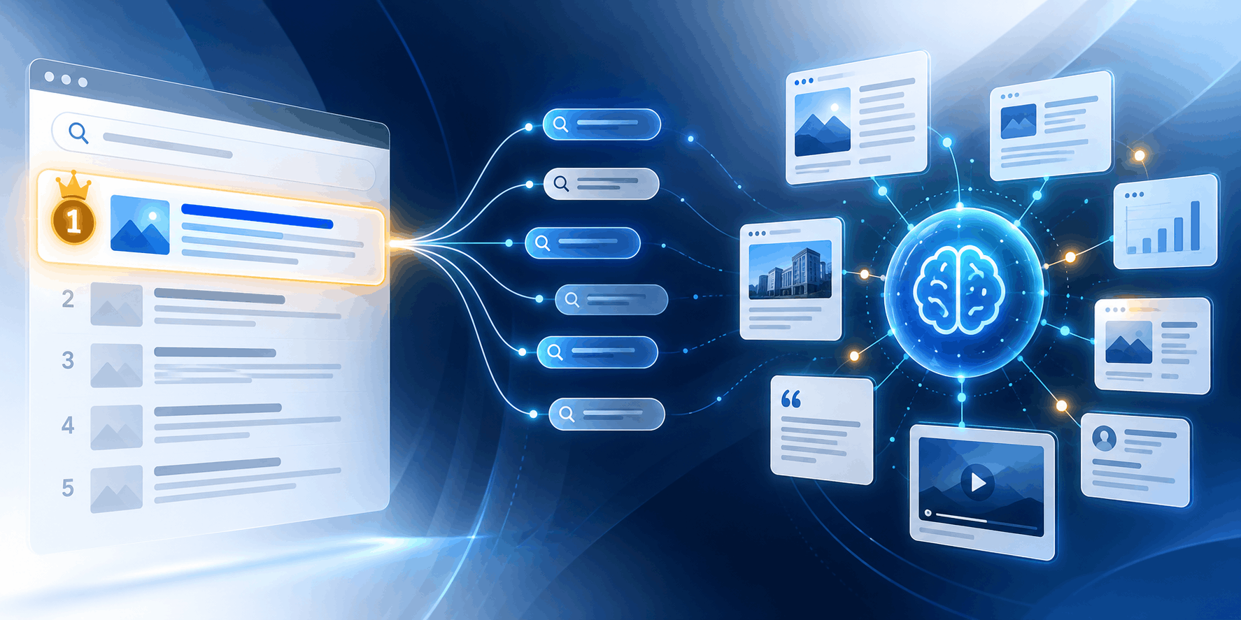 Visual guide detailing methods for leveraging Google SEO to improve business performance and attract more customers.